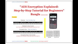 AES Algorithm in Cryptography in Bangla  AES Algorithm Example 2024 [upl. by Gillman]