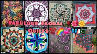 Amazing Floral Quilts🥀 quilt tutorials🌺 Quilting ideas🌼 رلی ڈیزائنس❣ Quilt sewing🖤 anhamkhan [upl. by Eniretac]