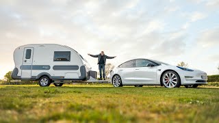 Adria Action 391 LH 2022 Outdoor campingvogn til Tesla og andre elbiler [upl. by Mikeb]