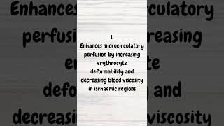 Pentoxifylline in peripheral vascular disease  MRCP revision  shorts peripheralvasculardisease [upl. by Powel]