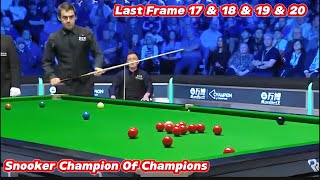 Snooker Champion Of Champions Ronnie O’Sullivan VS Kyren Wilson  Last Frame 17 amp 18 amp 19 amp 20 [upl. by Karolina630]