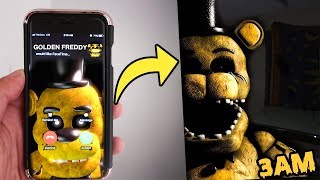 CALLING GOLDEN FREDDY ON FACETIME AT 3AM  SUMMONING GOLDEN FREDDY IN REAL LIFE AT 3AM [upl. by Sinclair]