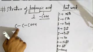 structure of propanoic acid class 10 [upl. by Ynnol]