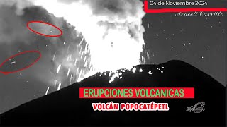 🌋Popocatépetl Constantes Erupciones y Movimiento de objetos No identificados Volcán [upl. by Darbie22]