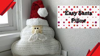 Crochet Santa Claus Pattern  Easy Pillow [upl. by Wiatt]