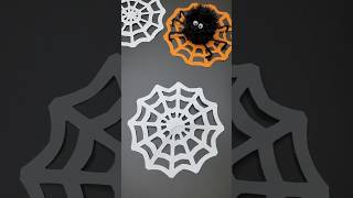 🕸 HALLOWEEN Spider Web 🕸  Easy Paper Spider Web  How to Make Origami Spider Web  Halloween décor [upl. by Vic]