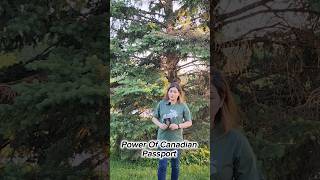 Power Of Canadian Passport Reels Viral ytshorts [upl. by Sedgewake]