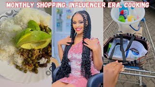 VLOG❤️ My Monthly Grocery Shopping Haul Creating Content For a Brand Doing New Hair Cooking [upl. by Junieta]