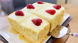 Easy Strawberry and Cream cake recipe QUICK DESSERT Recipe [upl. by Eihpos]