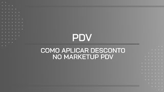 TUTORIAL  COMO APLICAR DESCONTO NO MARKETUP PDV [upl. by Eihpos]