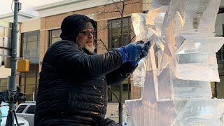 Chambersburg covered in ice for 21st annual IceFest [upl. by Oijile]