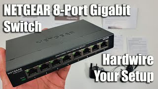 Netgear GS308 8 Port Gigabit Ethernet Network Switch Unboxing and Setup [upl. by Etteuqram]