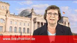 DIE LINKE Ulla Lötzer Für Arbeitnehmerfreizügigkeit und Mindestlohn [upl. by Addis]