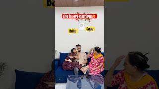 Life in arrangemarriage vs lovemarriage🥵youtubeshorts shorts ytshorts couple saasbahu simrit [upl. by Joiner107]