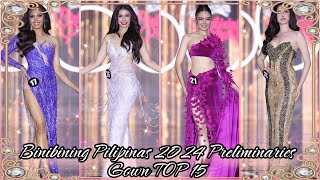 Binibining Pilipinas 2024 Preliminaries Gown TOP 15 [upl. by Reis]