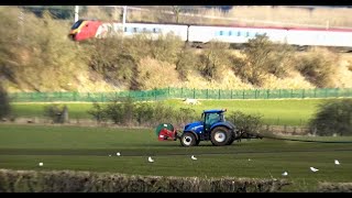 Muck Spreading with Pendolino Speeding By [upl. by Llennyl561]