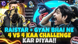 Raistar  Gyan Bhai ne 4v4 kaa Challenge de diyaa😱😍 [upl. by Winser]