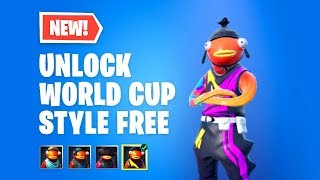 How to UNLOCK Fortnite Fishstick WORLD CUP STYLE FREE [upl. by Aerdna]