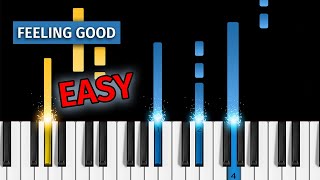 Feeling Good Nina Simone  EASY Piano Tutorial [upl. by Ignace295]