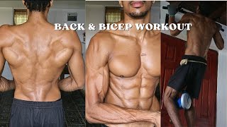 Back And Bicep Workout At Home  Intense Strength Training [upl. by Ragg425]