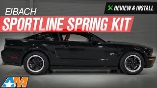 20052010 Mustang V6 Eibach Sportline Spring Kit Review amp Install [upl. by Irat]