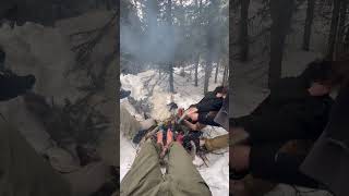 Surviving the Quebec winter⚜️ quebec hiking mountains wintercamping randonnee camping dadlore [upl. by Duaner]