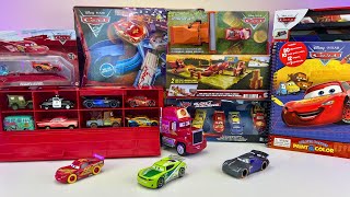 Disney Pixar Cars Unboxing Review  Glow In The Dark Race Set [upl. by Llenral167]