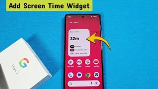 Add screen time widget on home screen android phone [upl. by Latouche126]