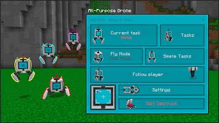 AllPurpose Drone  AddOn  Minecraft 12140  UI Update [upl. by Nalorac]