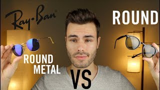 RayBan Round Metal vs Round Acetate [upl. by Novyar]