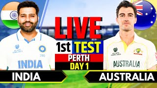 India vs Australia 1st Test Day 1  IND vs AUS Live Match  Live Cricket Match Today  3rd Session [upl. by Wilbert]