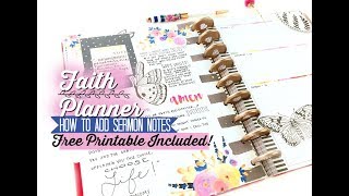 Free Printable  Faith Planner How to Add Sermon Notes to a Faith Journal [upl. by Nevsa]