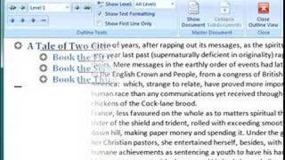 Working With Outlines in Word 2007 [upl. by Hterag]