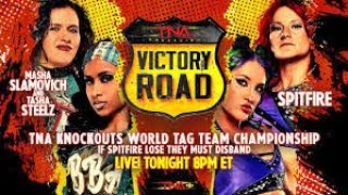 WWE 2K24 TNA Wrestling Victory Road 2024 Knockouts Tag Title Spitfire Vs Tasha Steelz amp Slamovich [upl. by Mordy]