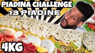 13 PIADINE Challenge 4KG  11000 Calorie Cheat Day  MAN VS FOOD [upl. by Eirallam]