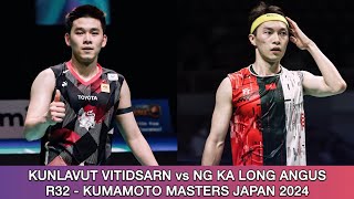 Kunlavut Vitidsarn vs Ng Ka Long Angus  Badminton Kumamoto Masters Japan 2024 [upl. by Short]