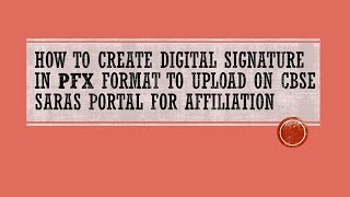 Converting Digital Signature to PFX [upl. by Stelmach]