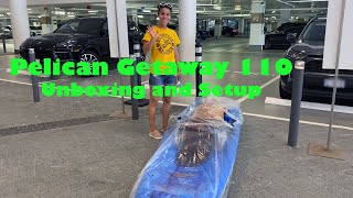 Pelican Getaway 110 Kayak Unboxing and Setup [upl. by Atelra]