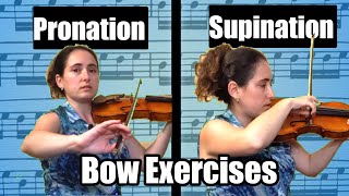 Bow Exercises for Pronation amp Supination  Get a Better Sound on Violin With Less Effort [upl. by Oshinski]