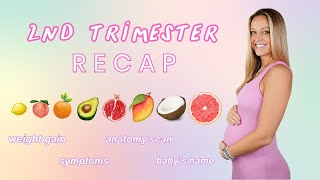 SECOND TRIMESTER RECAP  New Symptoms Anatomy Scan Babys Name [upl. by Soma]