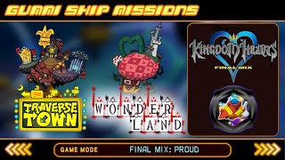 Gummi 17 KH 15 KHFM Gummi Ship Missions  Traverse Town and Wonderland [upl. by Naraa859]