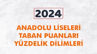 2024 Anadolu Liseleri Taban Puanları ve Yüzdelik Dilimleri [upl. by Justicz]