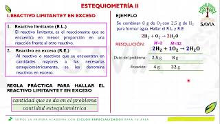 S9 Química I  Reactivos limitantes Rendimiento de una reacción ABC [upl. by Ward]