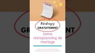 Retroplanning de mariage Gratuit [upl. by Sherlock]