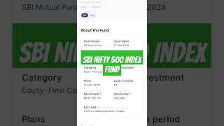 SBI Nifty 500 Index Fund  SBI Nifty 500 Index Fund NFO Review shorts short [upl. by Valiant1]