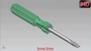 Screw Driver Video Tutorial Autodesk Inventor [upl. by Beaufert]