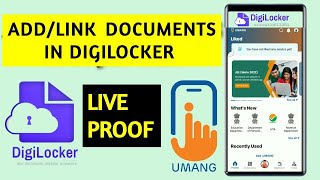 How To Upload Documents In Digilocker App  How to Access Digilocker In Umang App [upl. by Lauree]