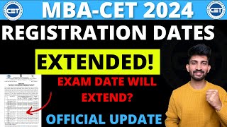 MBA CET Registration form filling dates Extended  MBA CET Registration Process Dates Extended [upl. by Ahtanoj]