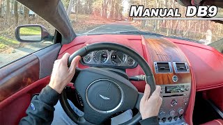 2007 Aston Martin DB9 Manual  V12 British Grand Tourer POV Binaural Audio [upl. by Ailin694]