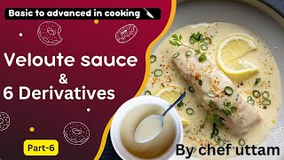 Escoffier veloute sauce 6 derivatives sauce How to make veloute sauce veloute sauce kaise banaye [upl. by Daveen261]